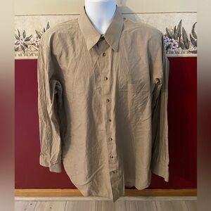 Men's Casual Button Down Shirt - Tan
